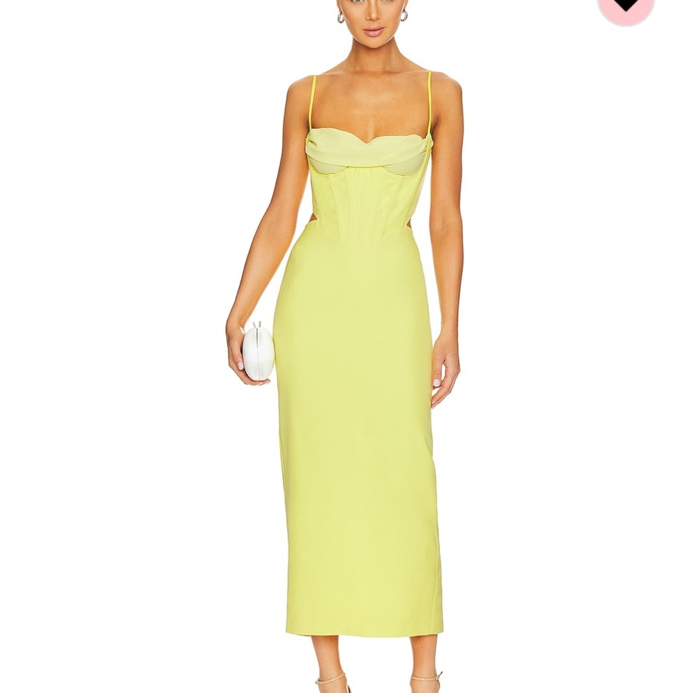 NWT Bardot Martini Midi Dress In Limoncello size 2